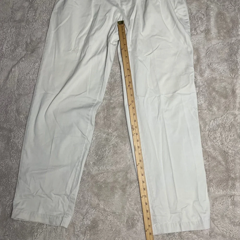 Polo Ralph Lauren Andrew Pant Mens 35x32Pleated Chino Trousers Stone White